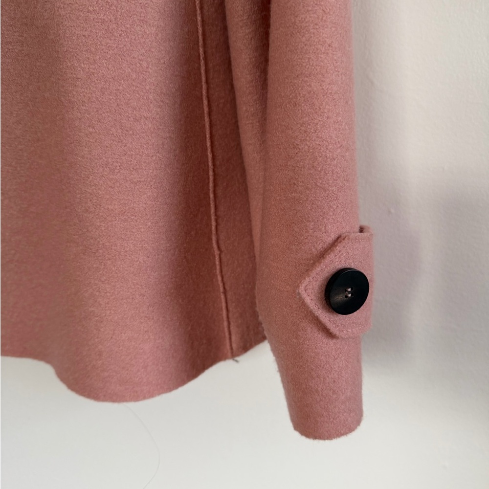 Harris Wharf London Women's Pea Coat in Pink - Picture 5 of 9
